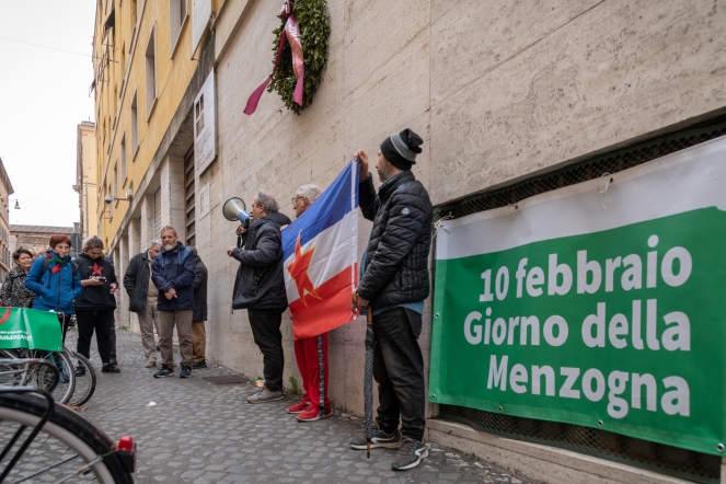 Presidio contro il revisionismo storico della Giornata del Ricordo sulle foibe – 10 febbraio, Museo della Liberazione.